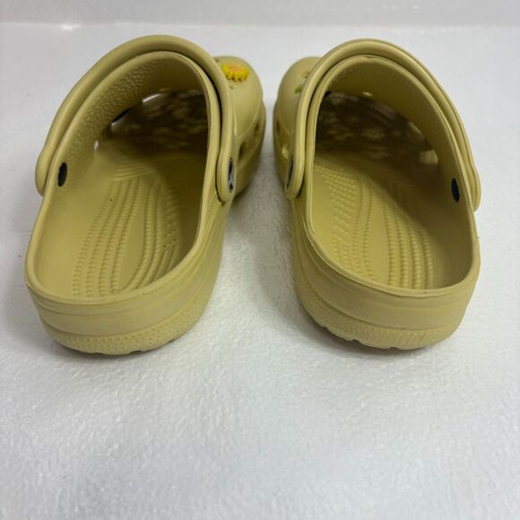 Crocs Classic Clog Slip On Clogs Mustard Yellow Unisex Men 3 Women 5 with Charms - Picture 9 of 13